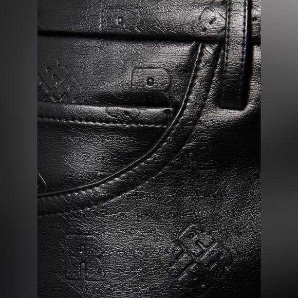 Rotate Faux leather straight pants black - Picture 4 of 8